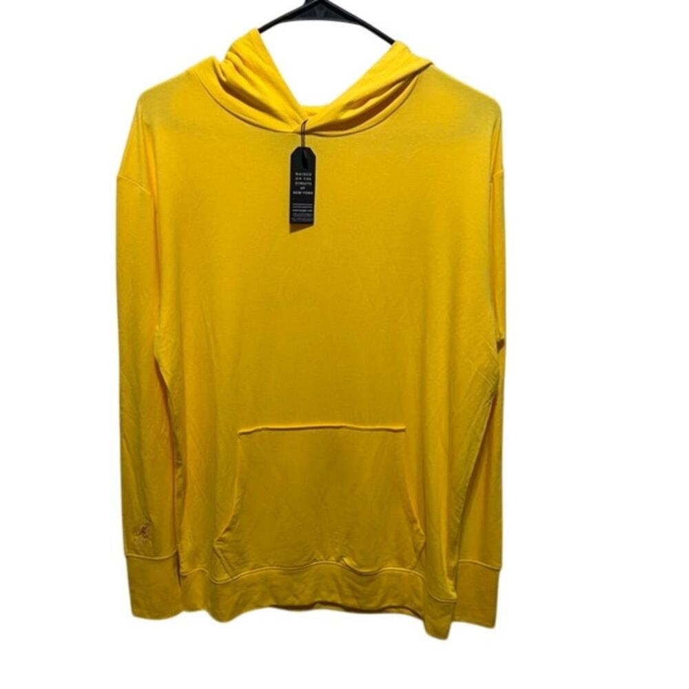 Kangol K8637 Mens Medium Yellow Hoodie NWT Viscose Stretch Lightweight